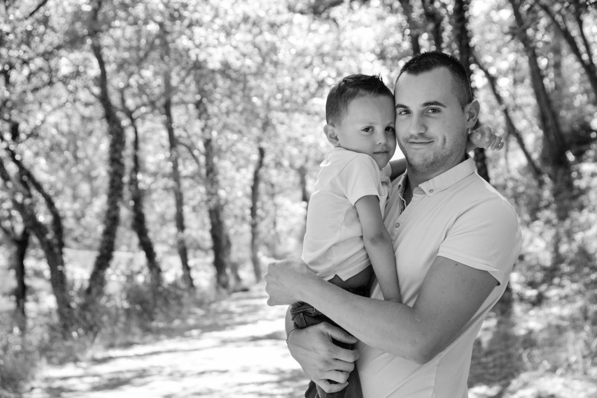 portrait photo père et fils